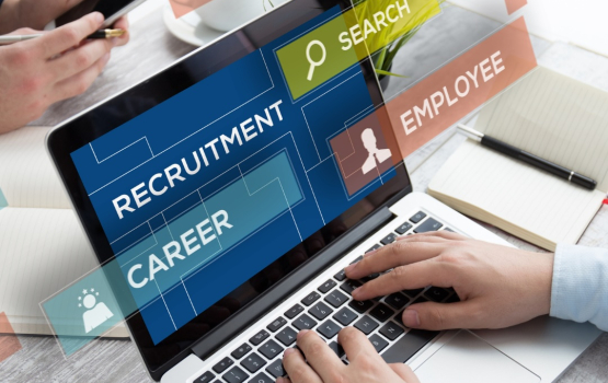 Recruitment tool on a laptop