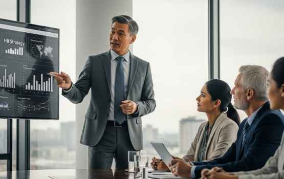 Presentation with visual support