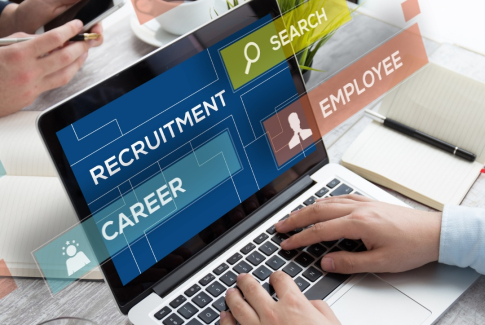 Recruitment tool on a laptop