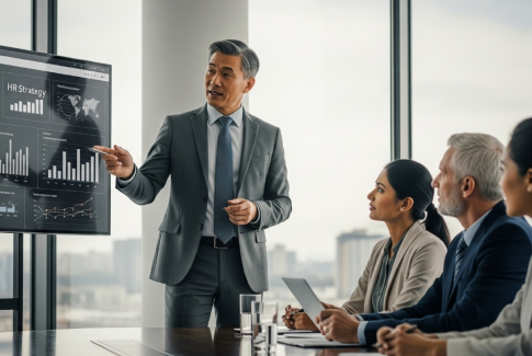 Presentation with visual support